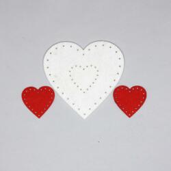 Penta collection Filcfigura készlet, varrható (fehér szív és szív)