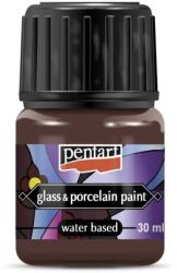 Pentart Üveg és porcelánfesték 30 ml barna