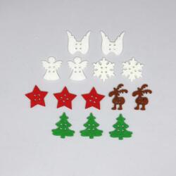 Penta collection Filcfigura - Gomb alakú filcfigura karácsonyi "A" szort. (kb. 2, 5 cm )