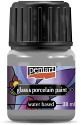 Pentart Üveg és porcelánfesték 30 ml ezüst