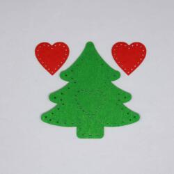 Penta collection Filcfigura készlet, varrható (zöld fenyő és piros szív)