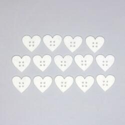 Penta collection Filcfigura szív alakú "gomb" FEHÉR (14 db/cs)