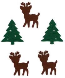 Penta collection Filcfigura - Rénszarvas + fenyő (5 db/cs, átm. kb. : 6 cm)