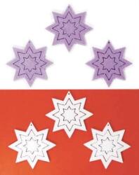 Penta collection Filcfigura - Csillag, vonalas g. fehér- v. lila (6 db/cs, átm. kb. : 6 cm)