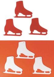 Penta collection Filcfigura - Korcsolya fehér-piros (6 db/cs, átm. kb. : 6 cm)