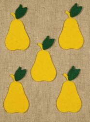 Penta collection Filcfigura - Körte (5 db/cs, átm. kb. : 6 cm)