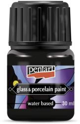 Pentart Üveg és porcelánfesték 30 ml fekete