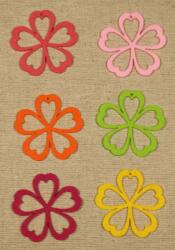 Penta collection Filcfigura - Virág ötszirmú (szív szirom) (6 db/cs)