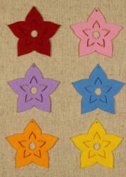 Penta collection Filcfigura - Virág vágott szirmú lyukas közepű közepes (6 db/cs)