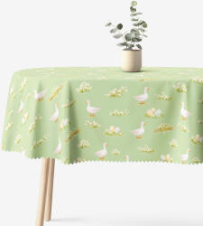 Goldea húsvéti ovális teflonos terítő - libák és húsvéti tojások 140 x 240 cm