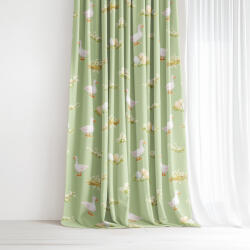 Goldea húsvéti dekor függöny - libák és húsvéti tojások 220x150 cm