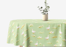 Goldea húsvéti ovális teflonos terítő - libák és húsvéti tojások 140 x 220 cm