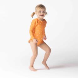 Swim Essentials : Цял бански костюм с ръкав и къдрички с размер от 0 до 6 години "Orange Hearts (SWE-2020SE519)