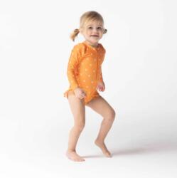 Swim Essentials : Цял бански костюм с ръкав и къдрички от 0 до 6 г. "Orange Hearts (SWE-2020SE522)