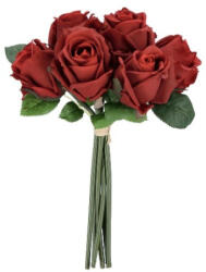 Bizzotto Buchet Trandafiri artificiali rosii verzi Ø22x28h (0173080)