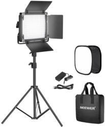 Neewer 660, panou de lumina LED, set studio cu 1 trepied, softbox pliabil, doua culori, CRI 97+, geanta transport