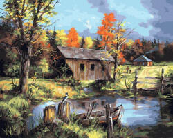 iPicasso Set pictura pe numere, cu sasiu, Farmec rural, 40x50 cm (PC40501057)