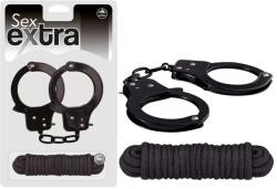  Въже за робство и метални белезници - Metal Cuffs & Love Rope Black (NMC0002374)