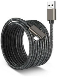 Nordic Unghi (90°) / Braided USB 3.1 Cablu USB-C bărbătesc - USB-A Negru 5m (USBC-VR5M) (USBC-VR5M)