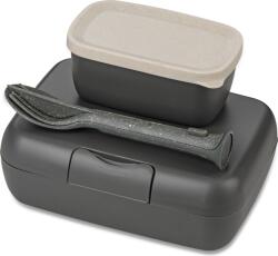 Koziol Recipiente pentru prânz Candy Ready Organic Nature gri cu tacâmuri 3 el (7272701)