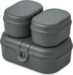 Koziol Cutii de prânz Pascal Ready Organic mini gri 3 el (7151701)