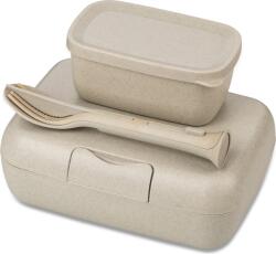 Koziol Recipiente pentru prânz Candy Ready Organic Nature nisip cu tacâmuri 3 el (7272700)