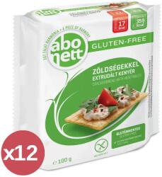 Abonett Gluténmentes extrudált kenyér, zöldségekkel kínáló 12X100 g