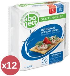 Abonett Gluténmentes extrudált kenyér, quinoával kínáló 12X100 g - naturreform