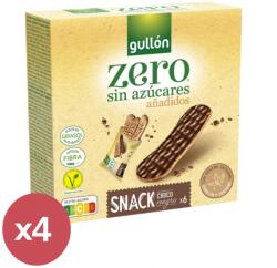 gullón ZERO Snack Teljes kiőrlésű szelet étcsokoládé bevonattal 4X150 g - naturreform