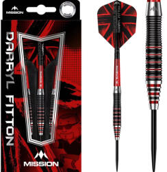 Mission Darts Dart szett Mission steel Darryl Fitton Black-Red Electro 24g, 95%