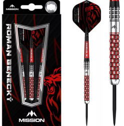 Mission Darts Dart szett Mission steel Roman Benecky Black-Red PVD 22g, 90%
