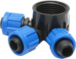  Distribuitor imbinare tub, banda picurare 17mm cu 3 capete pentru sisteme de irigatii (DISPR39)