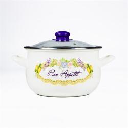 TOO BELLY BON APPETIT 2, 1 literes, 16cm átmérő, 11cm magasságú lábas (fazék) üveg fedővel