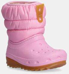 Crocs gyerek hótaposó CLASSIC NEO PUFF BOOT - rózsaszín 20/21