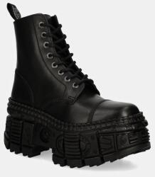 New Rock bőr bakancs CRUST NEGRO + TANK CASCO NEGRO - fekete Női 41