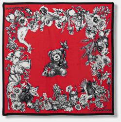 Moschino selyem kendő - piros Univerzális méret