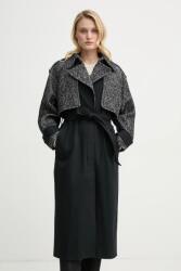 BA&SH kabát gyapjú keverékből DINARA - fekete L