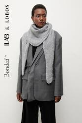 Answear. LAB Bonded by Answear. LAB & LOBOS gyapjú sál - szürke Univerzális méret - answear - 24 990 Ft