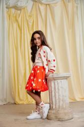 Mini Rodini gyerek pamut szoknya Hearts - narancssárga 116-122