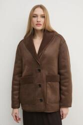 Hoss Intropia rövid kabát - barna L - answear - 61 990 Ft