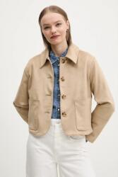 Abercrombie & Fitch rövid kabát - bézs L - answear - 34 990 Ft