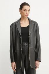 Liviana Conti bőrmellény - fekete 36