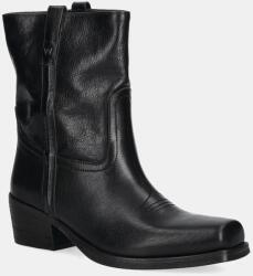 Weekend Max Mara bőr csizma Ranch - fekete Női 39