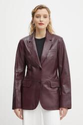 Stand Studio bőrmellény Mina - burgundia 34