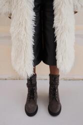 Answear. LAB munkabakancs bőrből - szürke Női 36