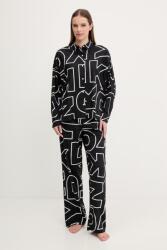 DKNY kétrészes női pamut pizsama - fekete M