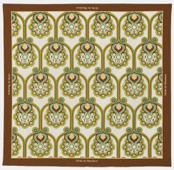 Drôle de Monsieur pamut sál Foulard Tapisserie Florale - zöld Univerzális méret