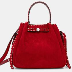 Tory Burch velúr táska Romy - piros Univerzális méret