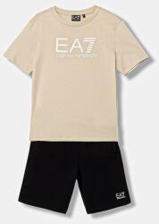 EA7 Emporio Armani gyerek pamut melegítő szett - bézs 128