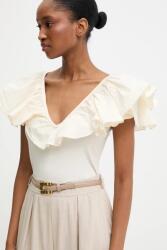 ANSWEAR blúz pamutból - bézs S